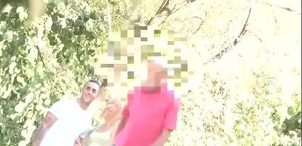  Monica picks up a dude and sucks his dick in a public park